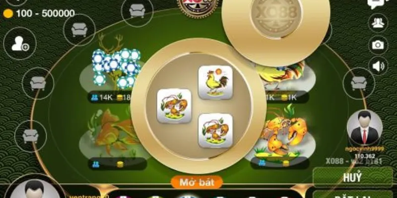 Những lựa chọn đặt cược trong bầu cua